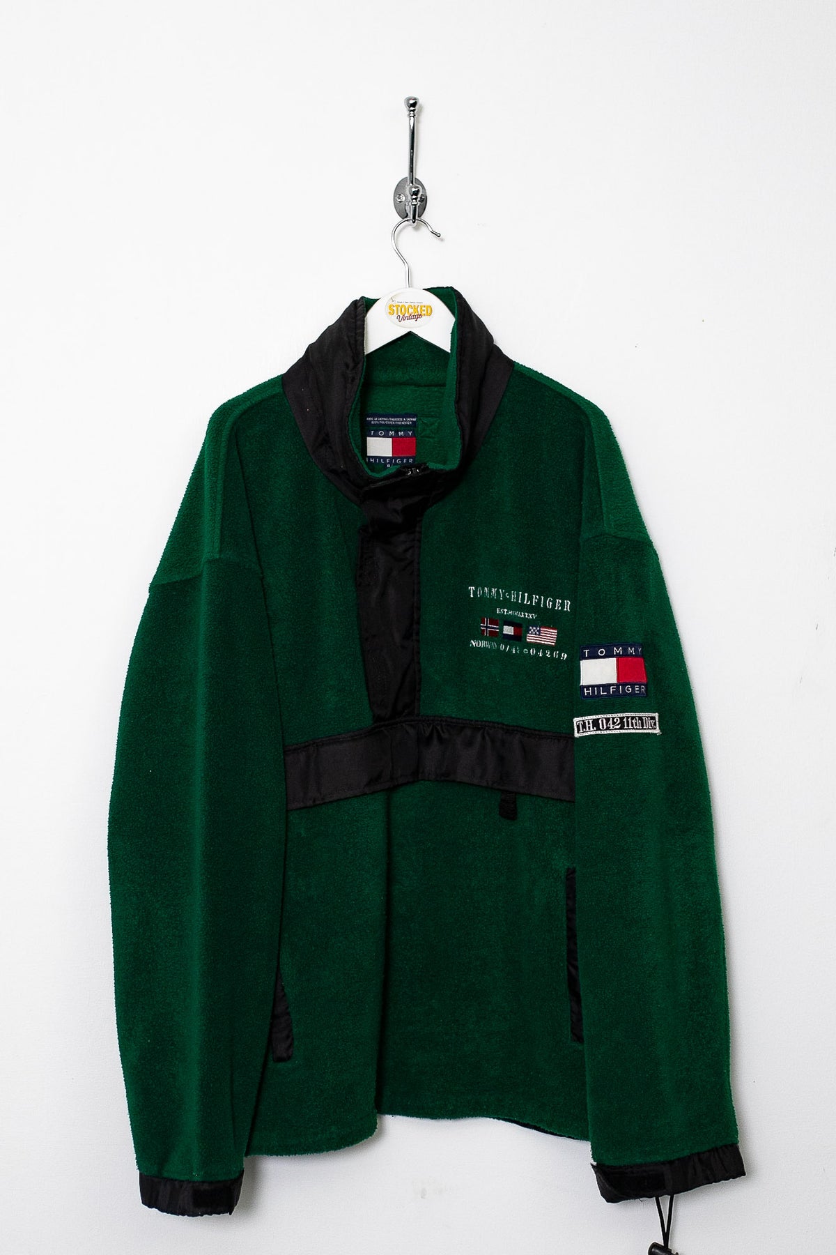 90s Tommy Hilfiger 1/4 Zip Fleece Jacket (XL)