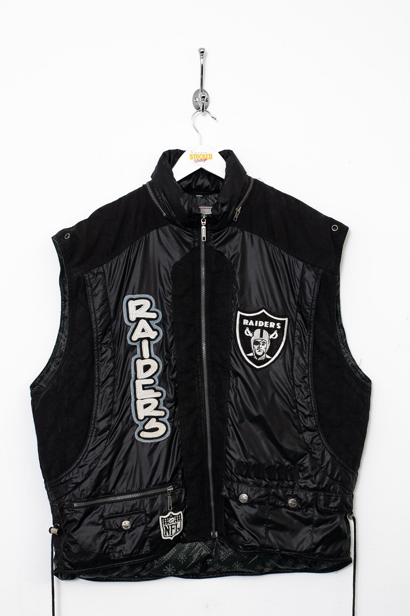 90s Campri NFL Raiders Gilet XL Stocked Vintage