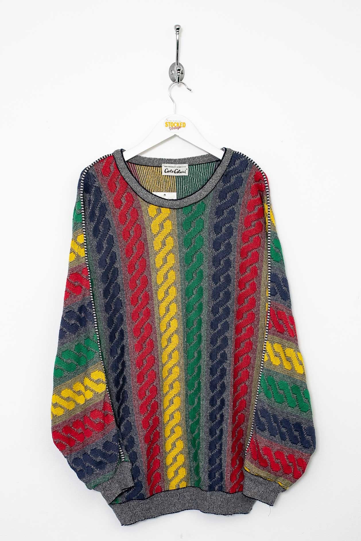 00s Carlo Colucci Coogi Style Knit Jumper XL Stocked Vintage