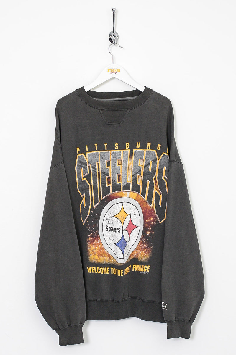 Vintage Color Block Sleeve Pittsburgh Steelers Sweatshirt (1995)