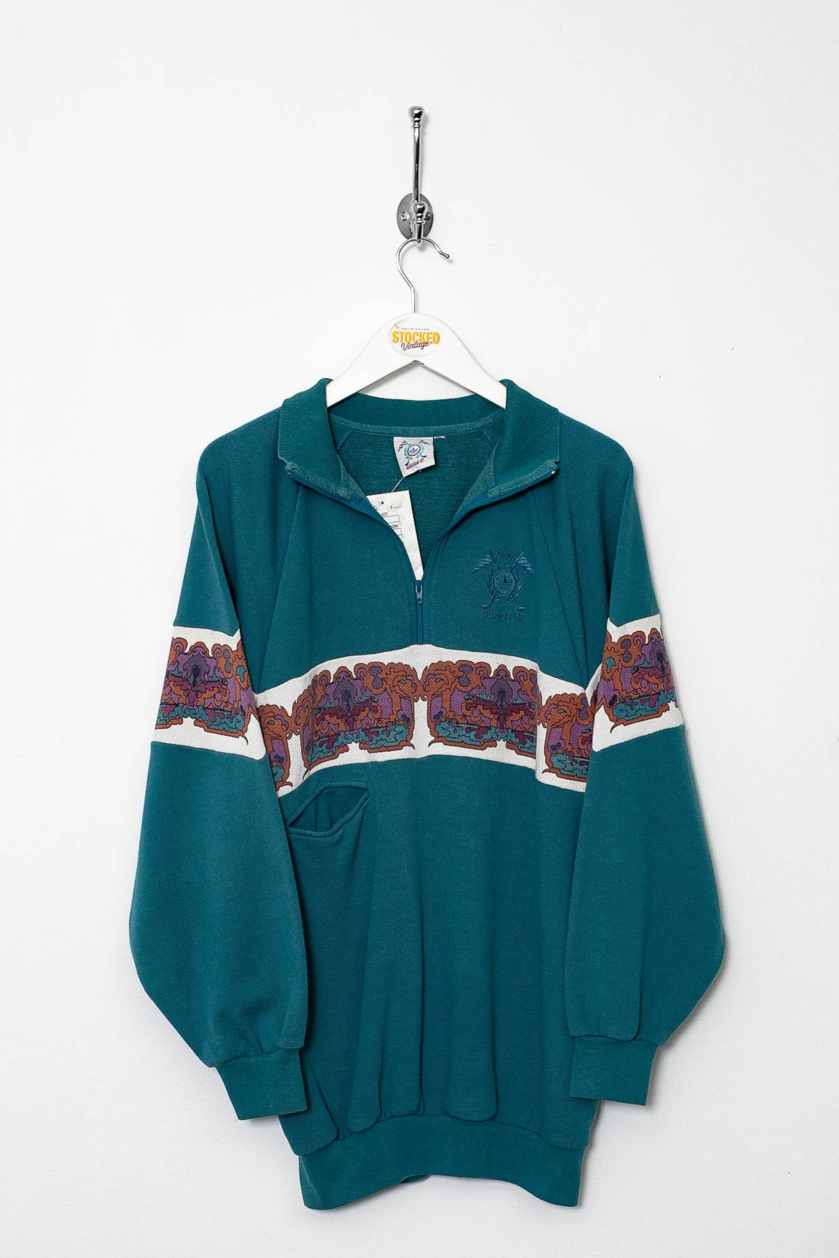 90s Adidas 1/4 Zip Sweatshirt (S)