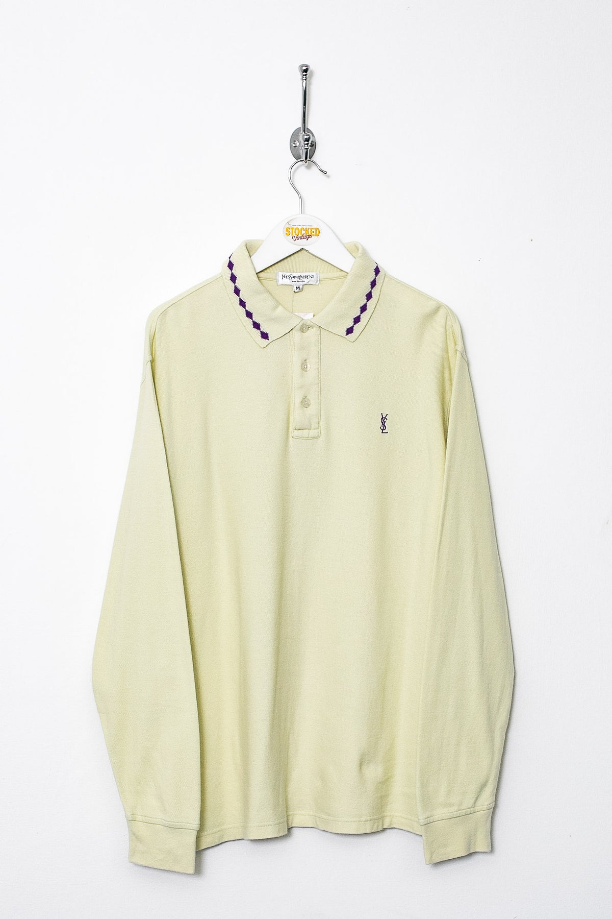 00s YSL Long Sleeve Polo Shirt (M)