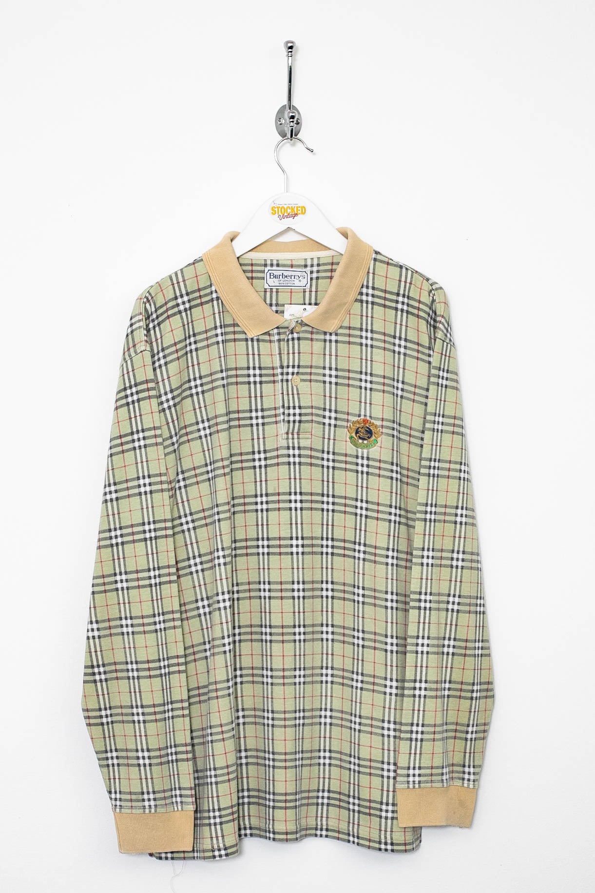 Burberry polo long outlet sleeve