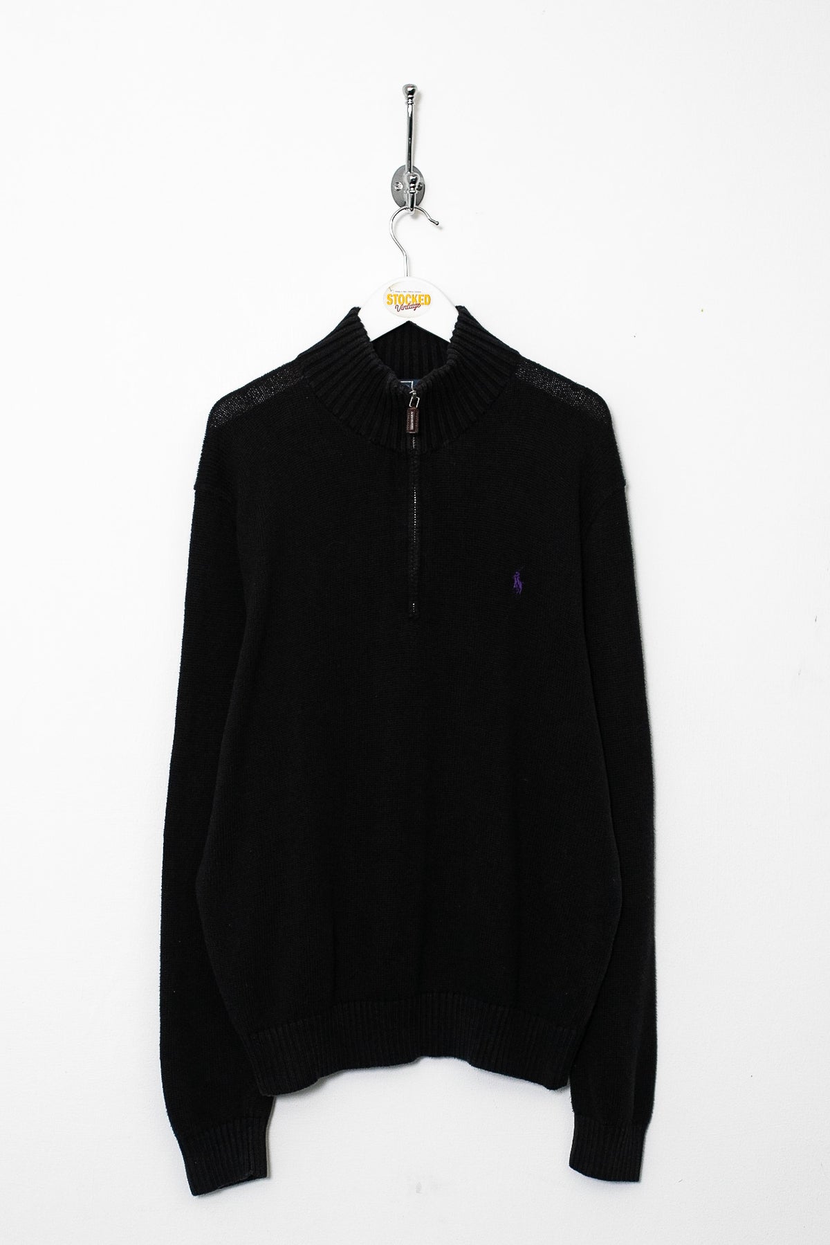 00s Ralph Lauren 1/4 Zip Knit Jumper (M)