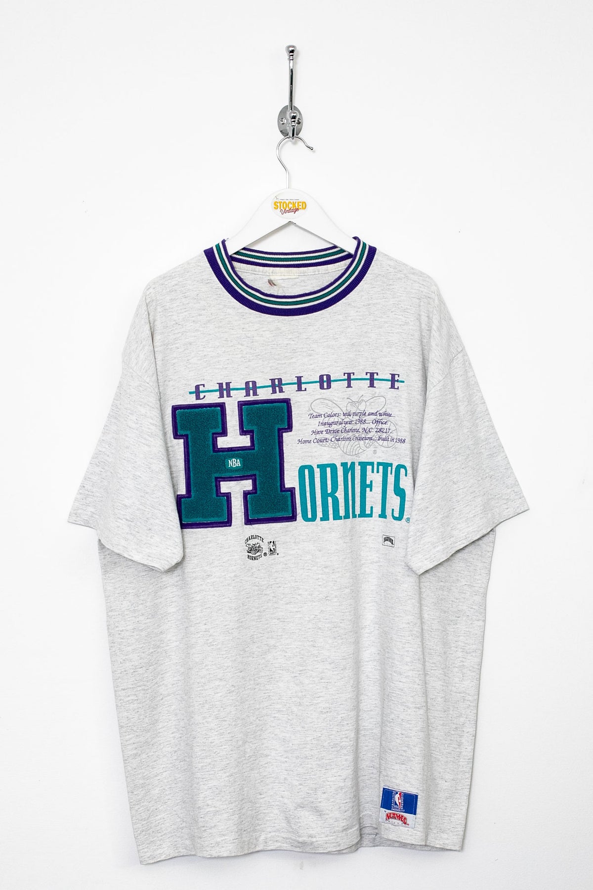 90s NBA Charlotte Hornets Tee (L)