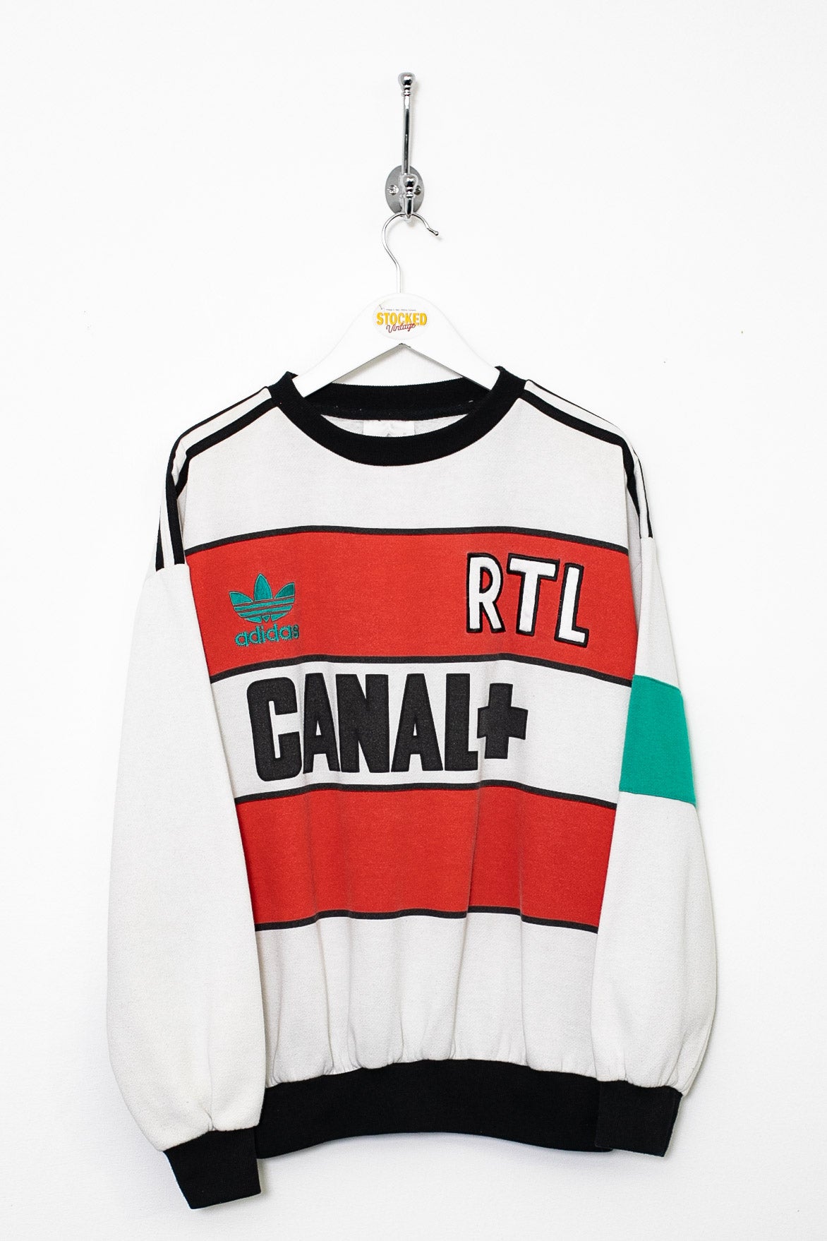 Rare 90s Adidas Canal+ RTL Sweatshirt (S)