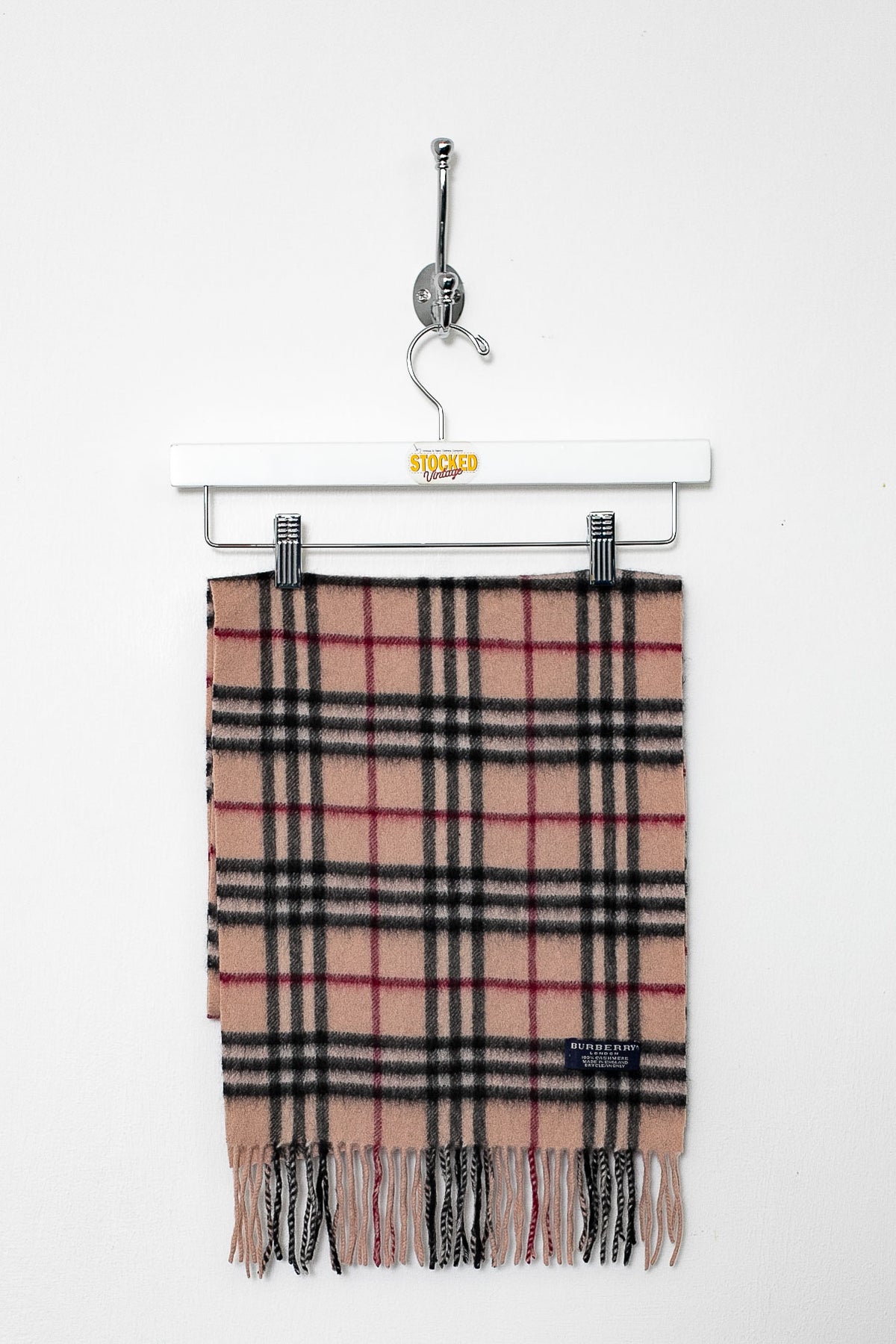 90s Burberry Nova Check Cashmere Scarf