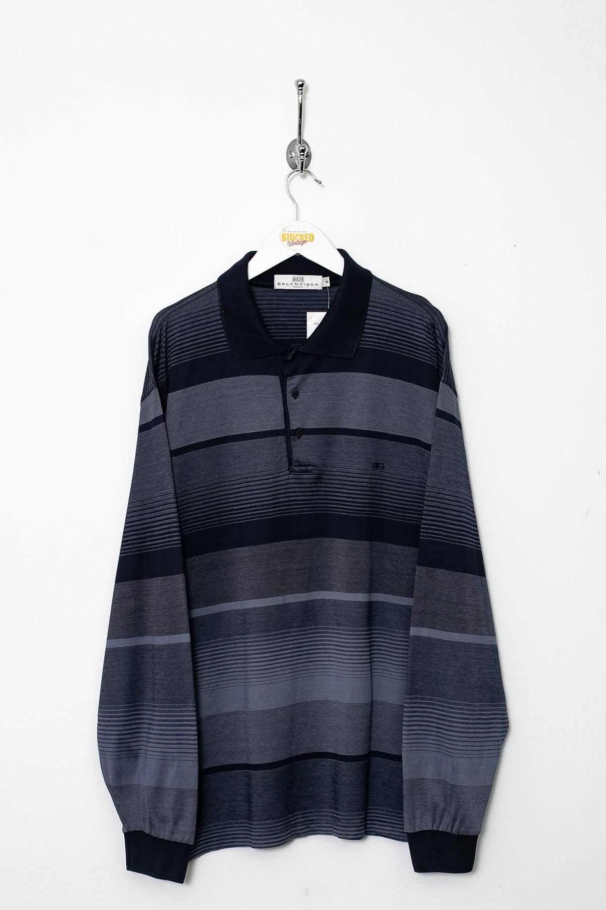 00s Balenciaga Long Sleeve Polo Shirt (XL)
