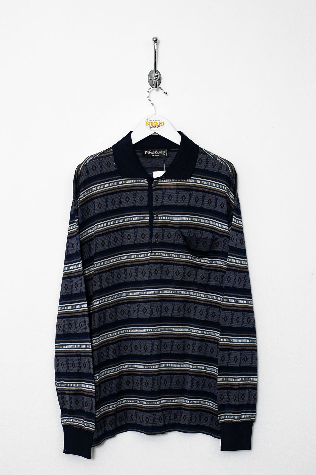 00s YSL Long Sleeve Polo Shirt (M)