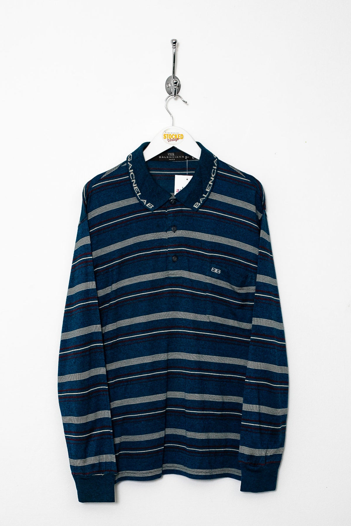 90s Balenciaga Long Sleeve Polo Shirt (S)