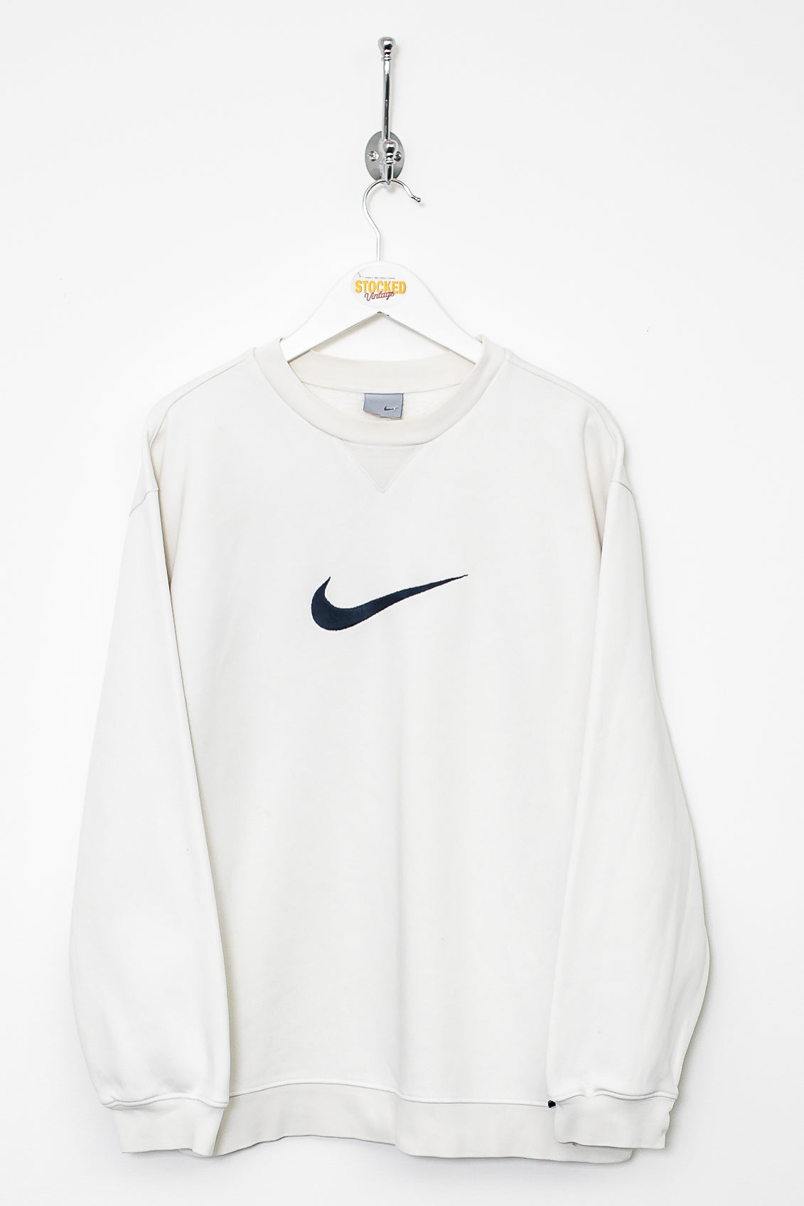 XL NIKE BIG SWOOSH CREW SWEAT BLUE BLACK - スウェット