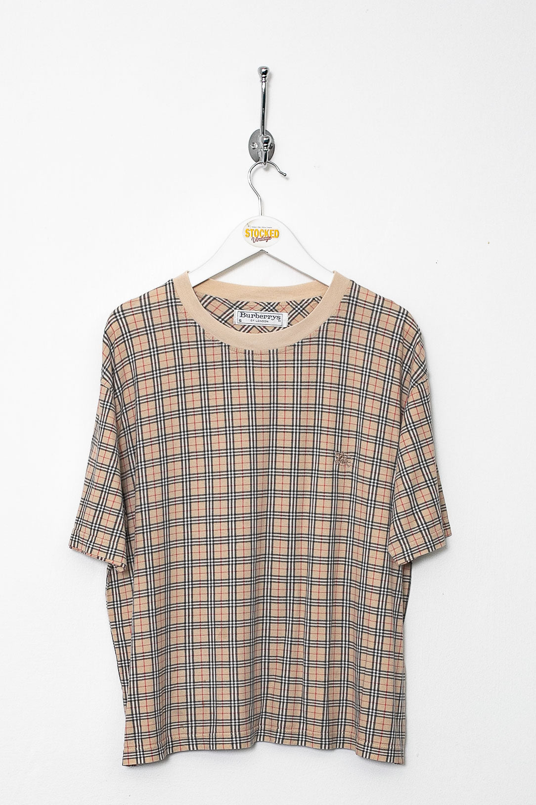 90s Burberry Nova Check Tee (S)