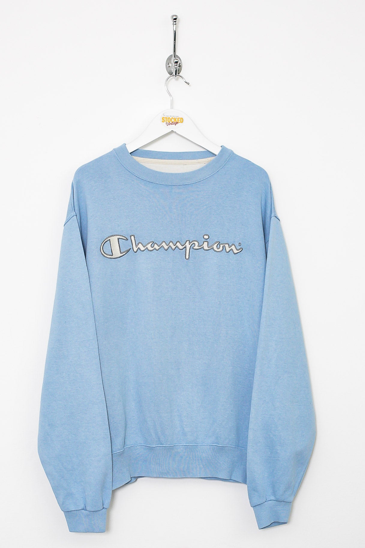 Light blue champion outlet crewneck