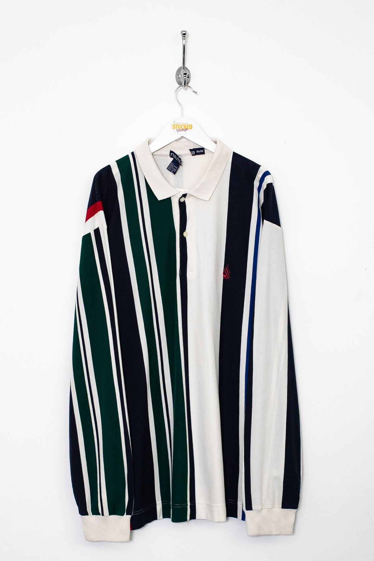 00s Nautica Long Sleeve Polo Shirt (XL)