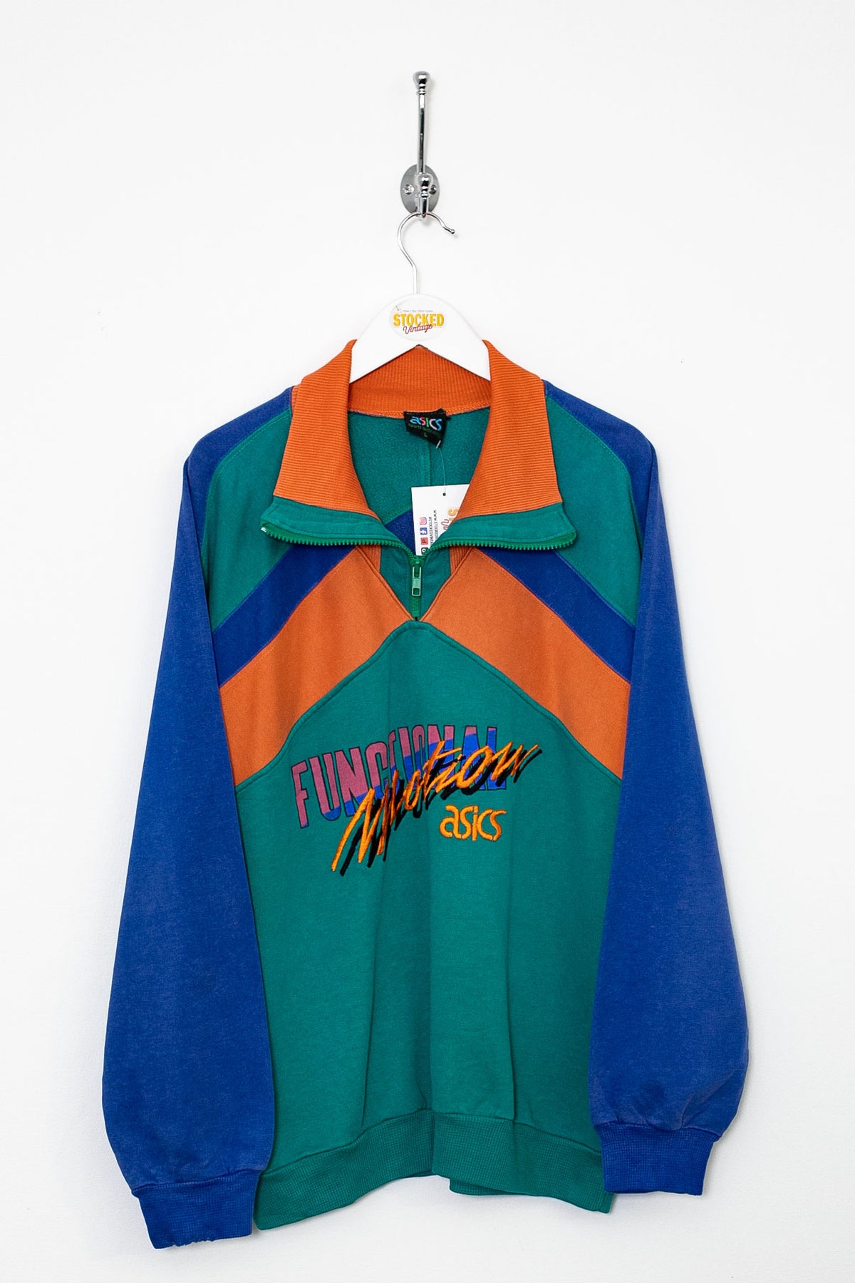 90s Asics 1/4 Zip Sweatshirt (L)