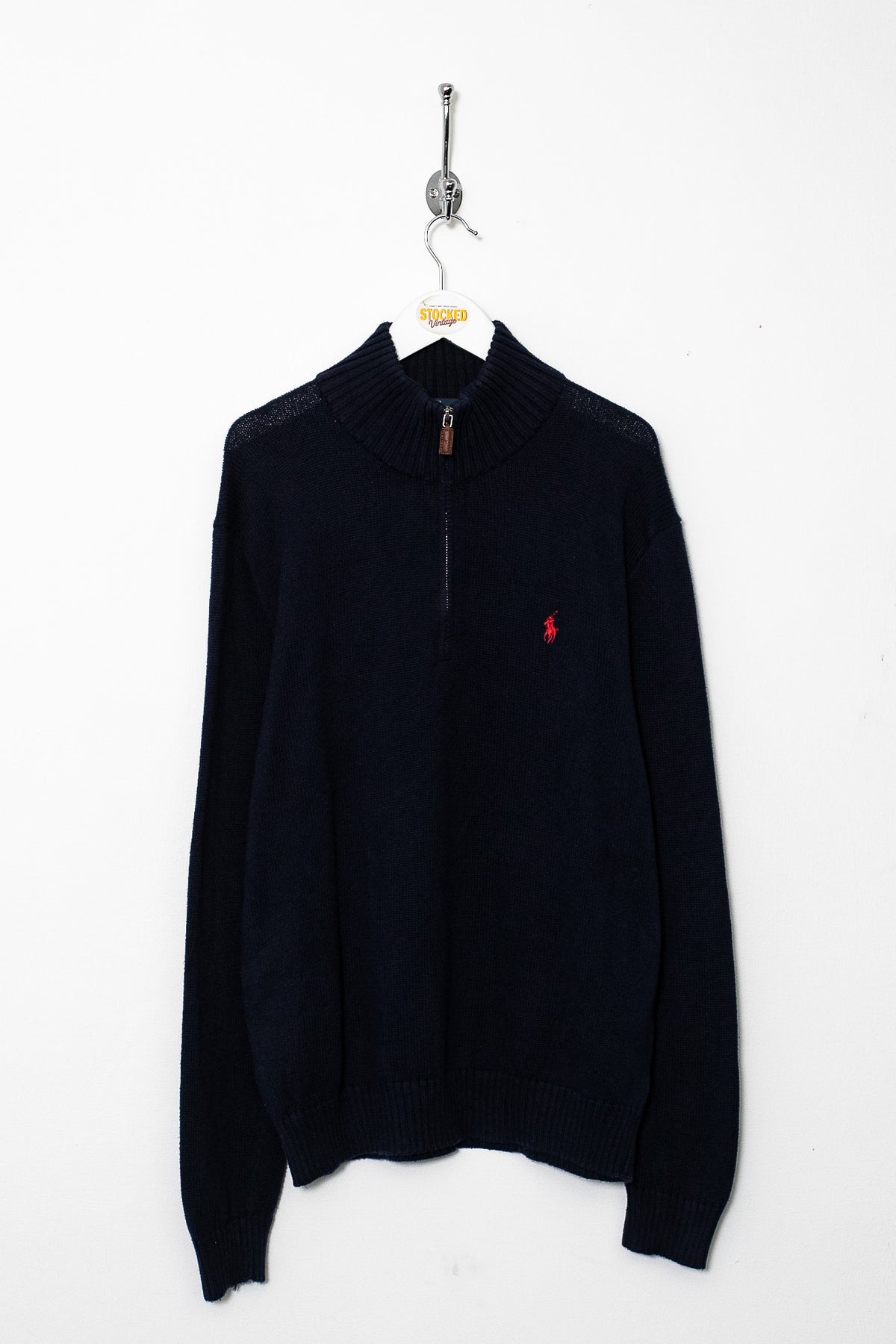 00s Ralph Lauren 1/4 Zip Knit Jumper (M)