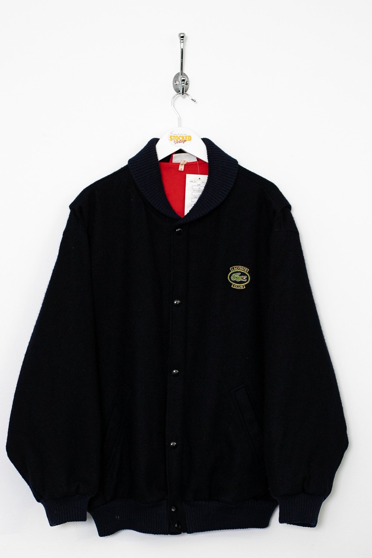 90s Lacoste Wool Bomber Jacket L Stocked Vintage