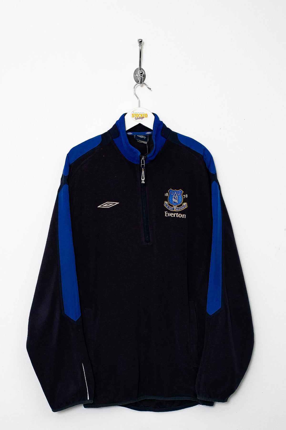 00s Umbro Everton 1/4 Zip Training Fleece (M)