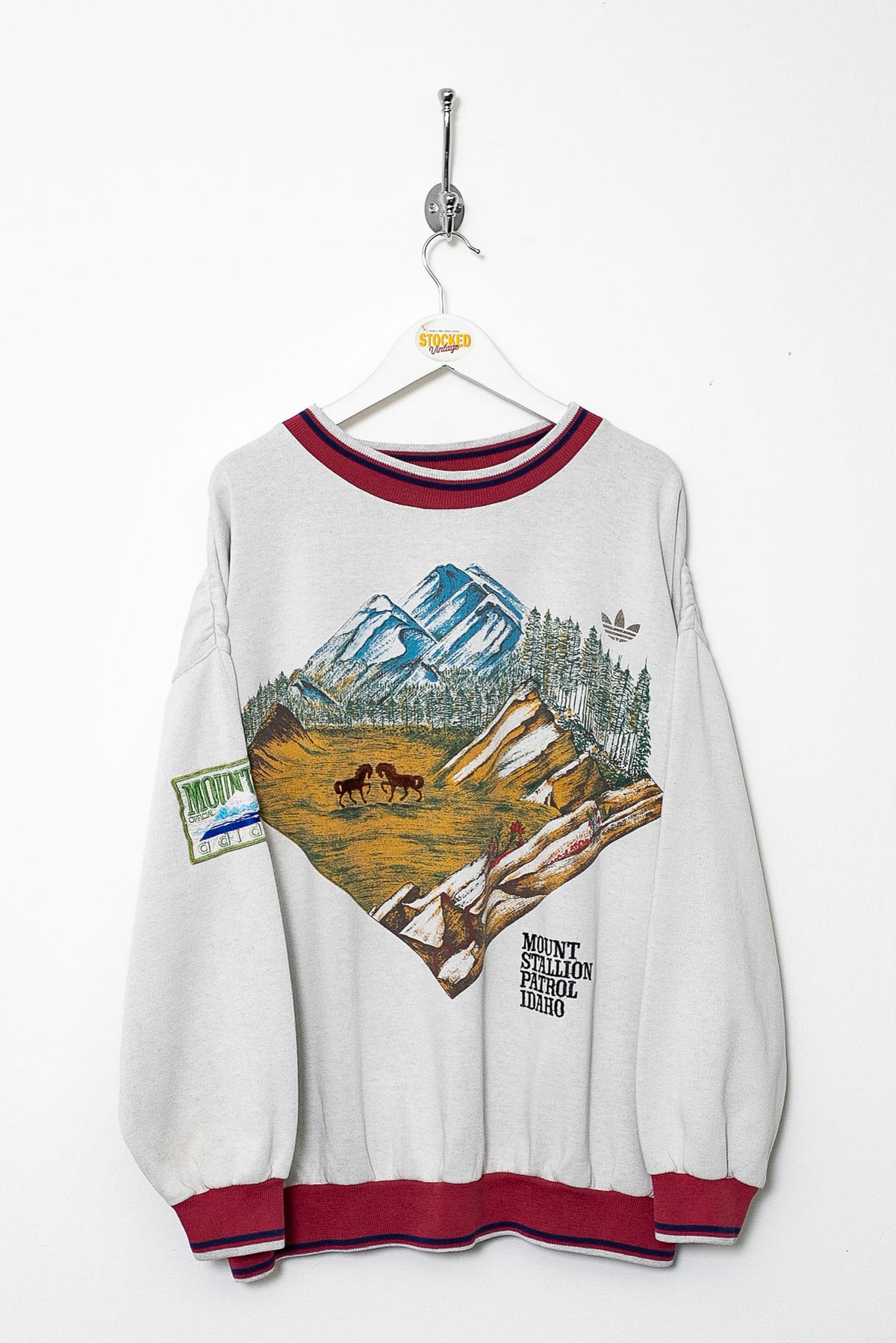 Rare 90s Adidas Mount Stallion Patrol Sweatshirt (L)