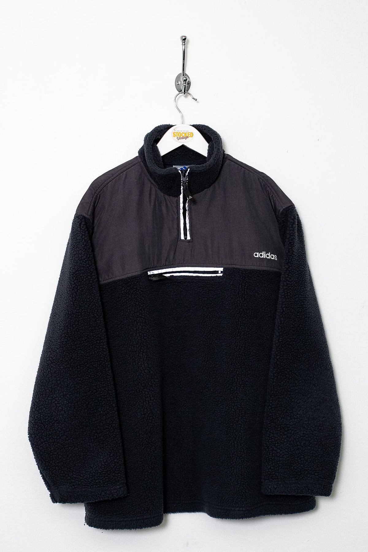 90s Adidas 1/4 Zip Sherpa Fleece (XL)