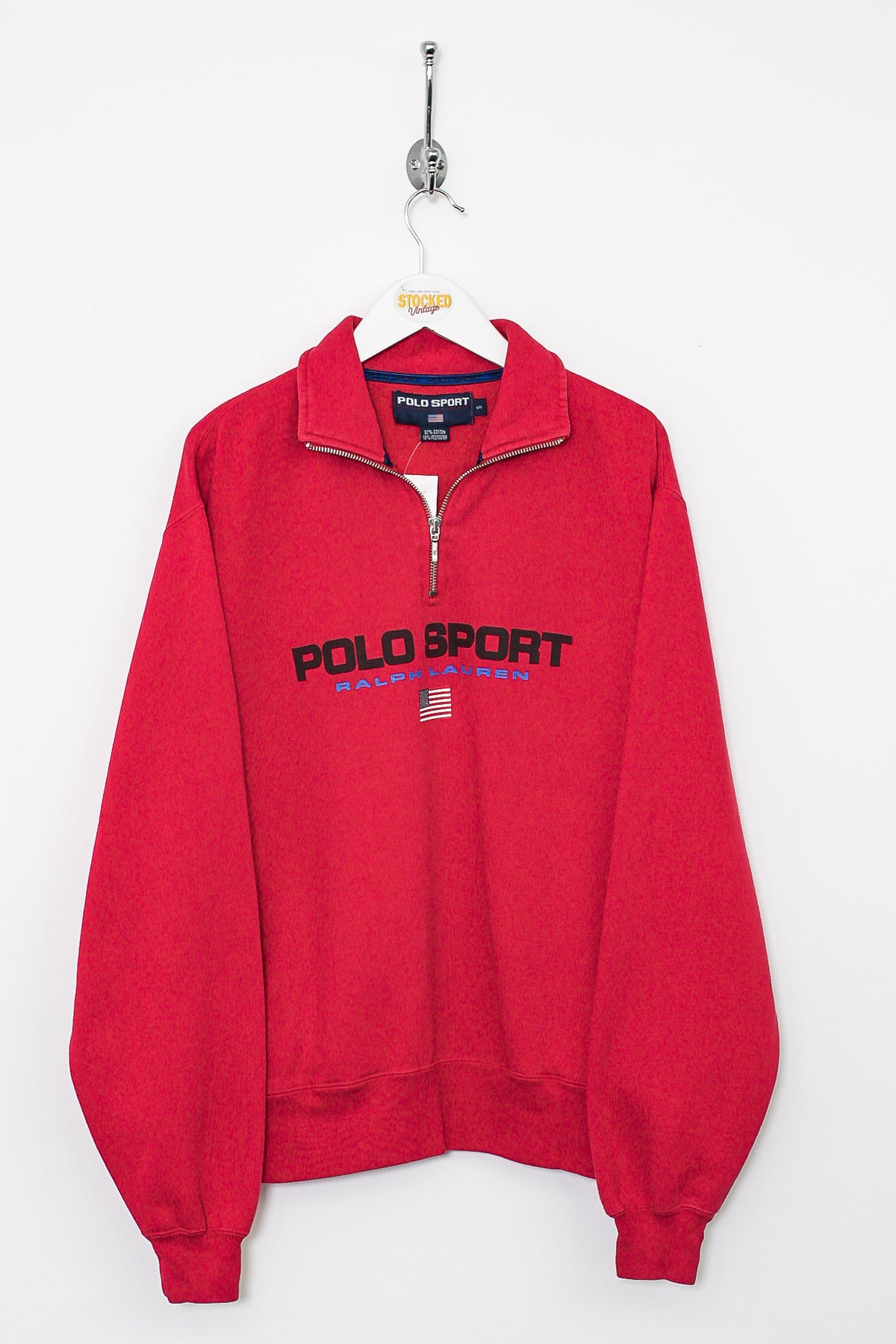 Vintage Ralph Lauren Polo Sport Shield Half Zip Sweater Small