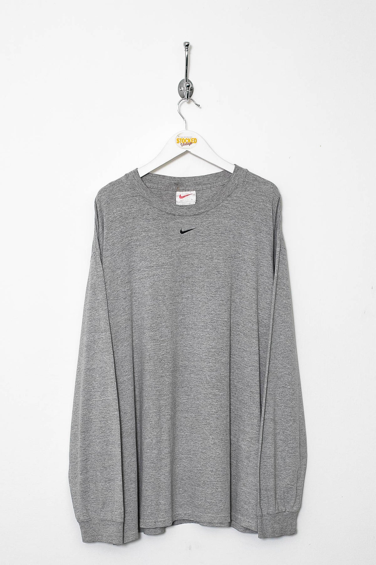 90s Nike Centre Swoosh Long Sleeve Tee (L)