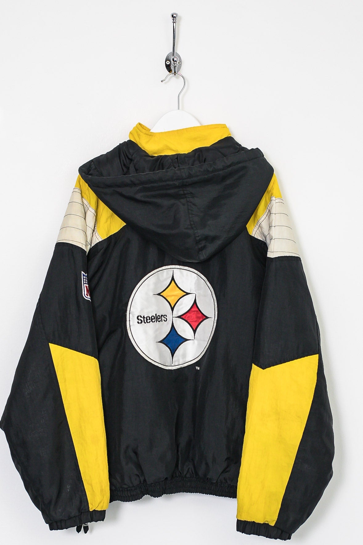 90s Starter NFL Pittsburgh Steelers 1/4 Zip Puffer Jacket (M)