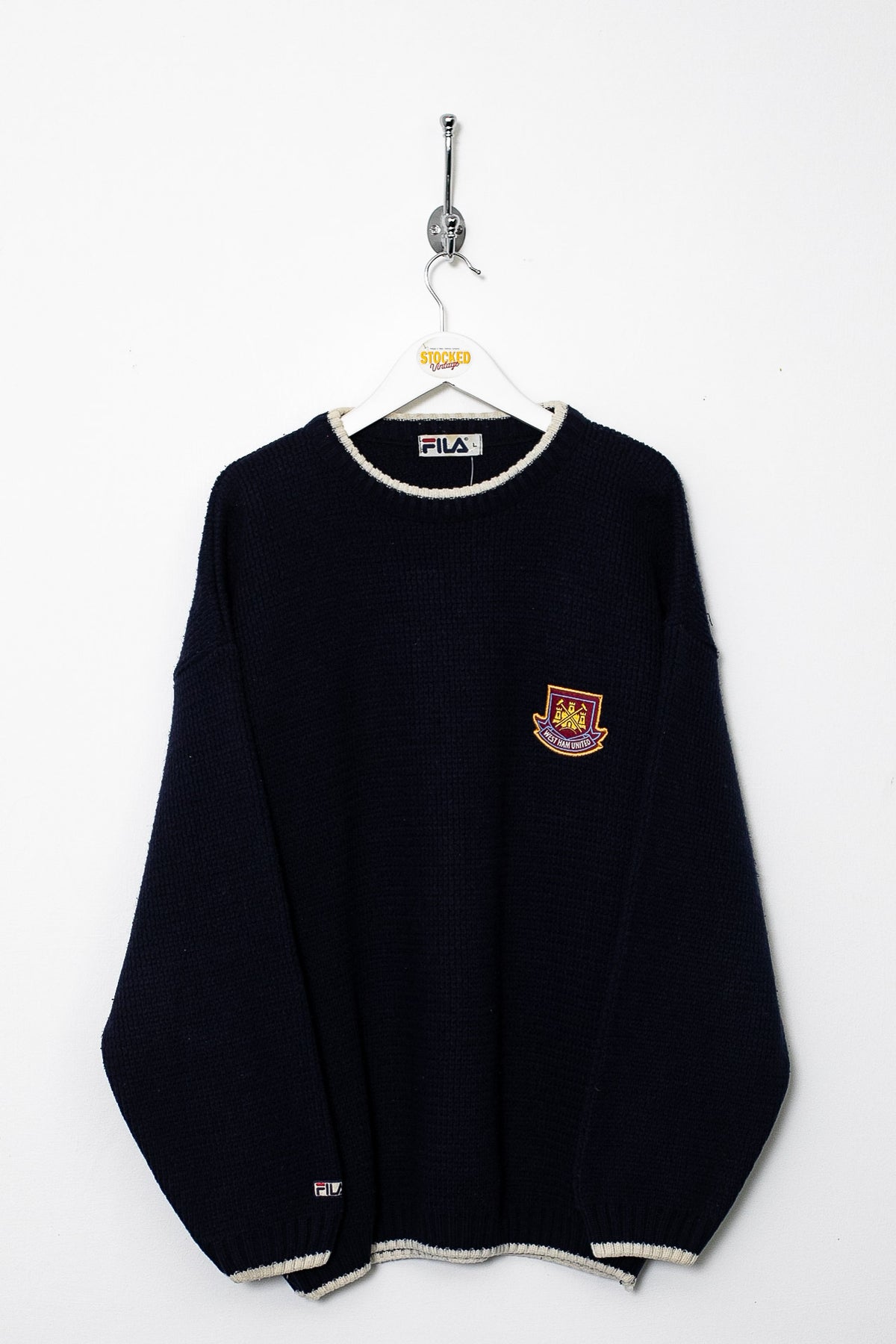 00s Fila West Ham Heavyweight Knit Jumper (L)