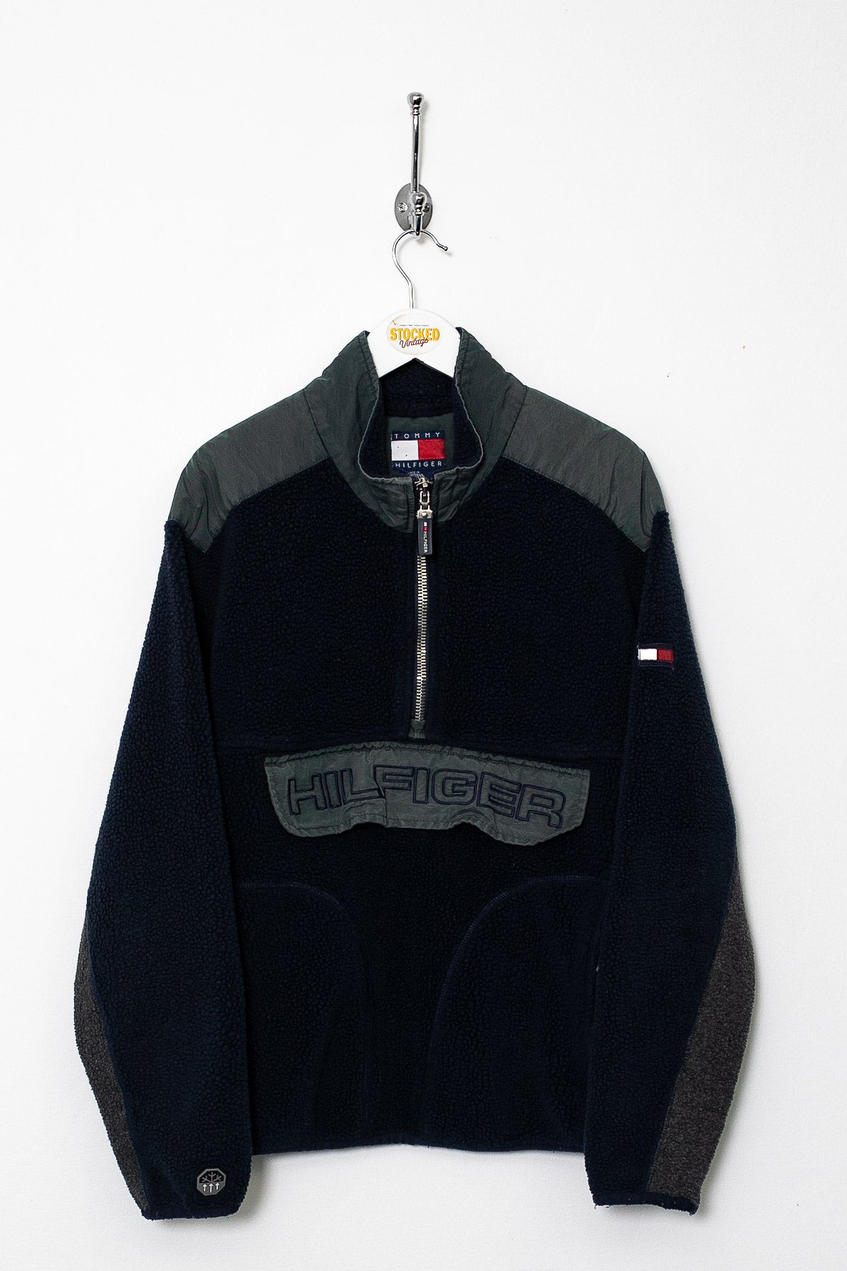 90s Tommy Hilfiger 1/4 Zip Sherpa Fleece (M)