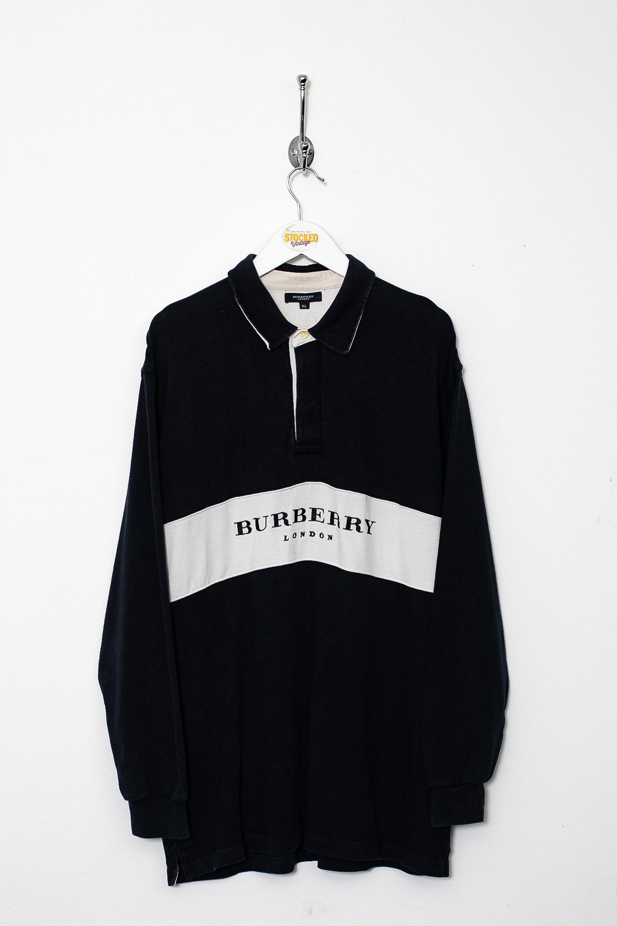 00s Burberry Long Sleeve Polo shirt (L)