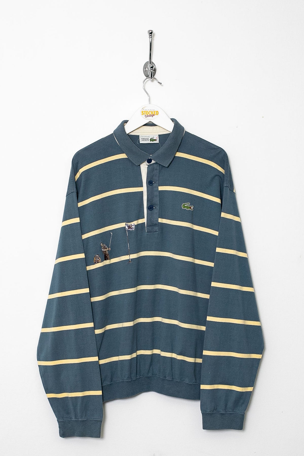 90s Lacoste Collared Sweatshirt (M)