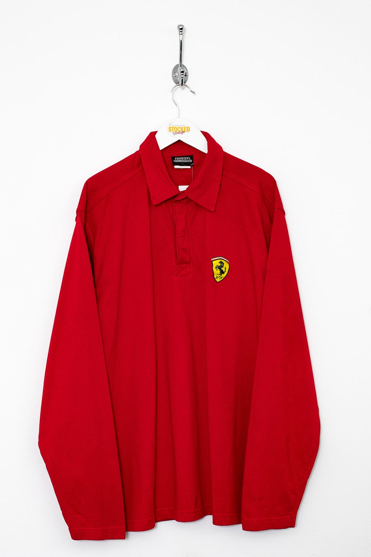 00s Ferrari Long Sleeve Polo shirt (L)