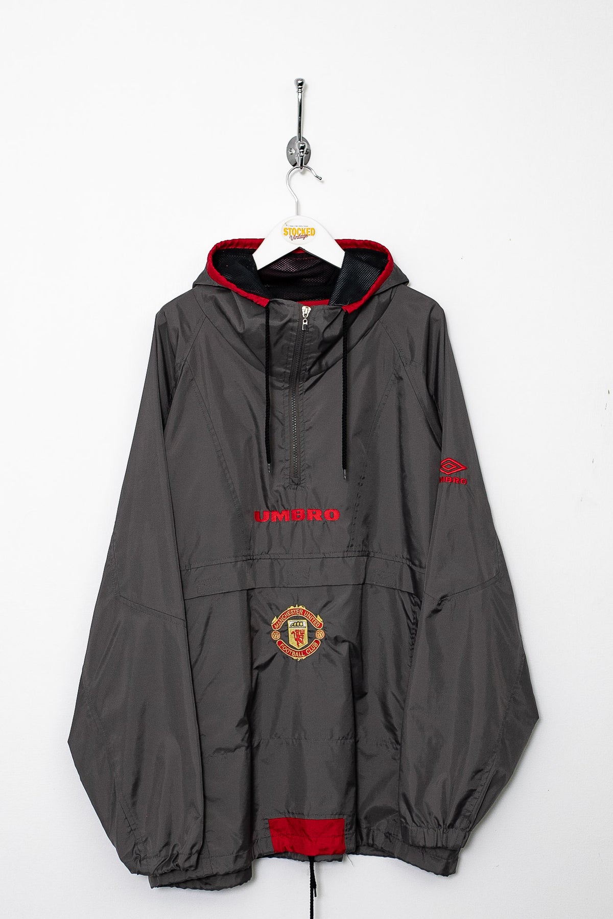 90s Umbro Man U 1/4 Zip Jacket (L)