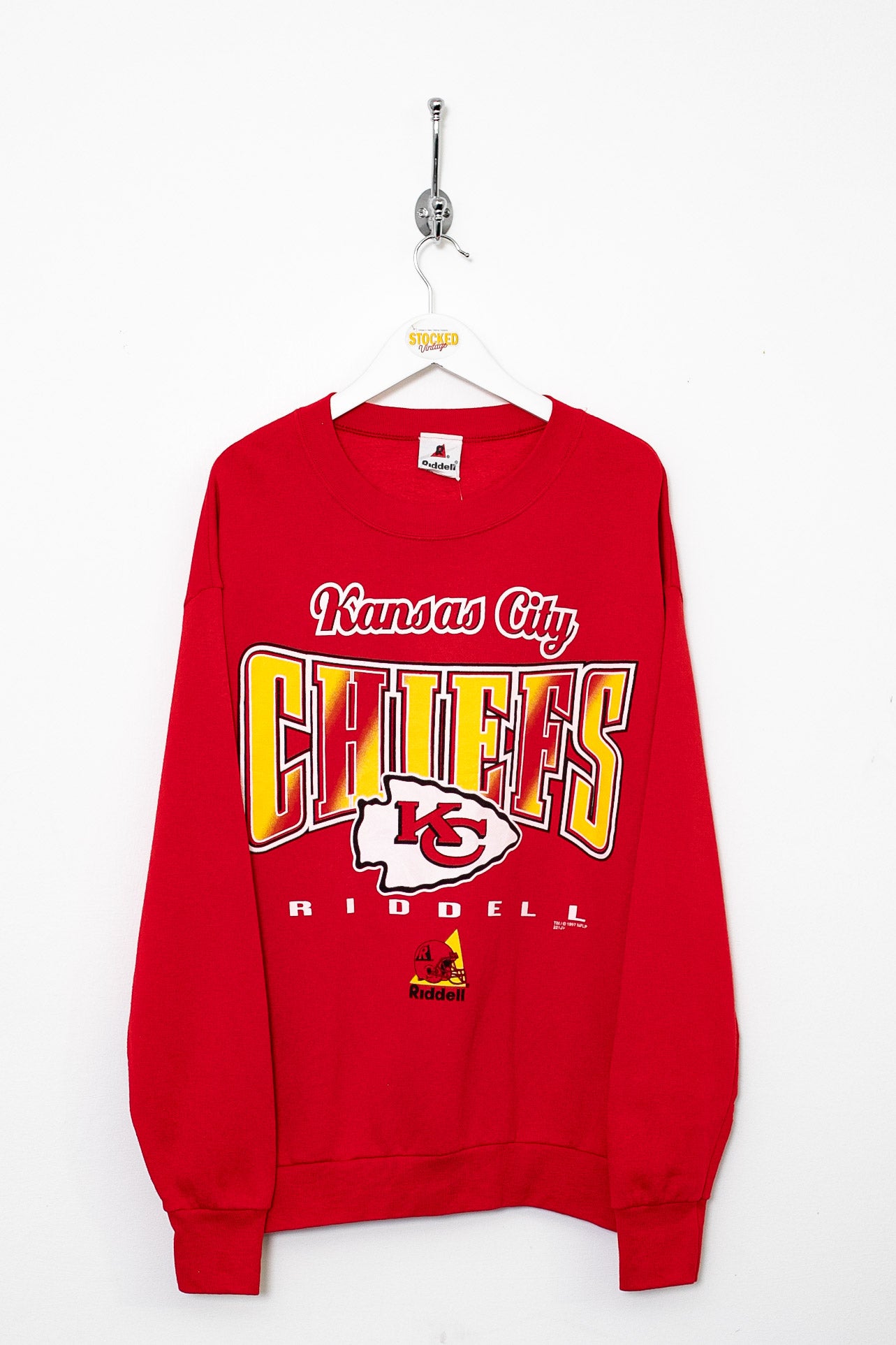 90s NFL Kansas City Chiefs Graphic Sweatshirt (L) – Stocked Vintage