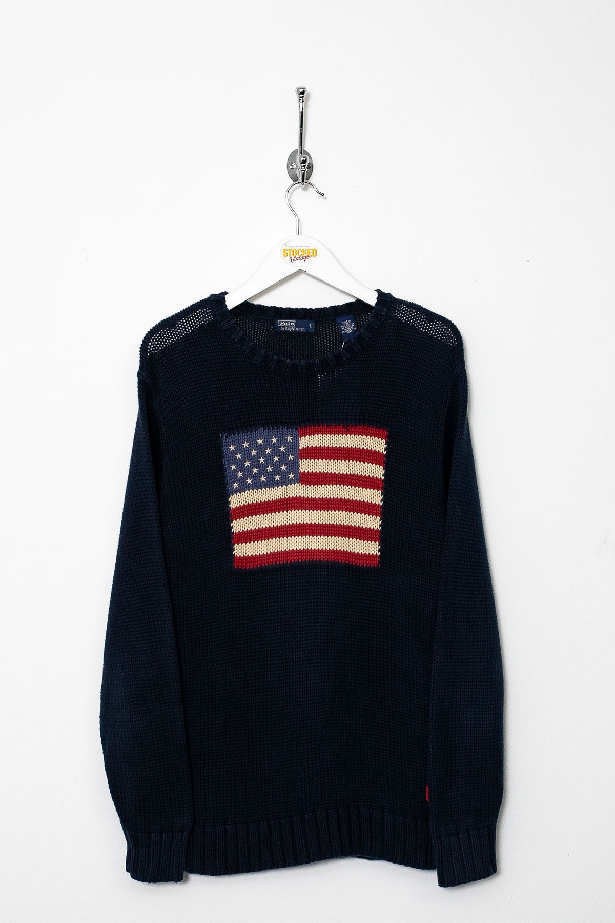 00s Ralph Lauren Flag Knit Jumper (M)