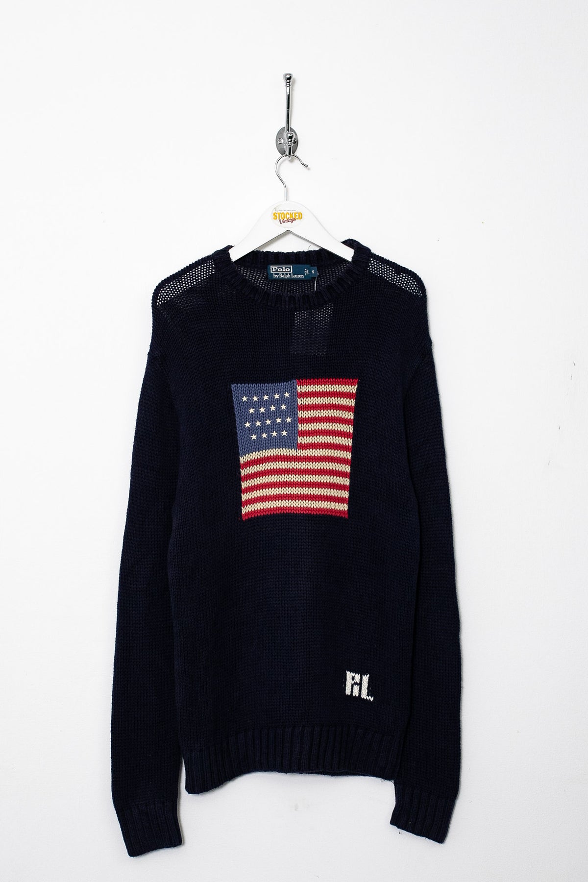 00s Ralph Lauren Flag Knit Jumper (M)