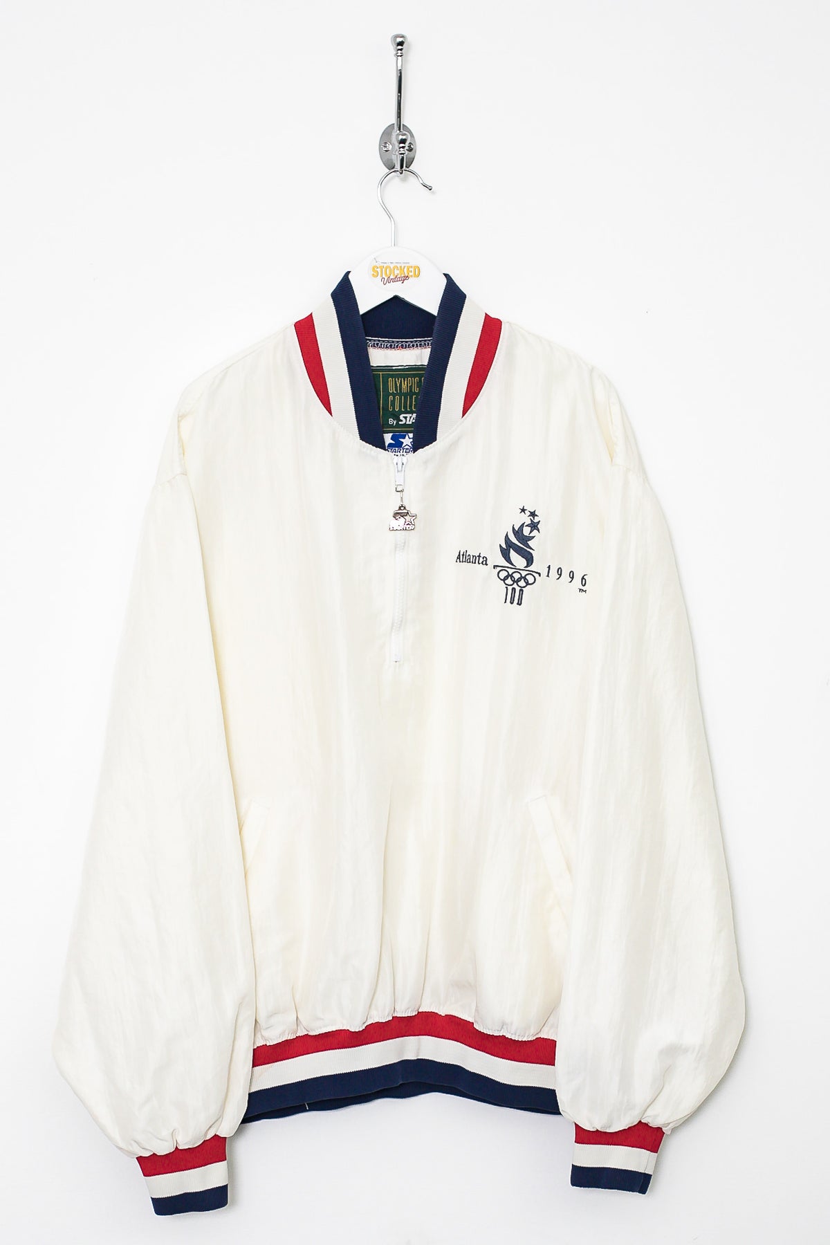 1996 Starter Atlanta Olympics 1/4 Zip Pullover (XL) – Stocked Vintage