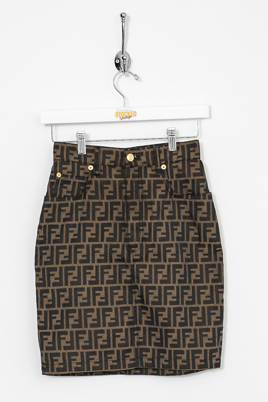 Womens 90s Fendi Zucca Monogram Skirt (XS)