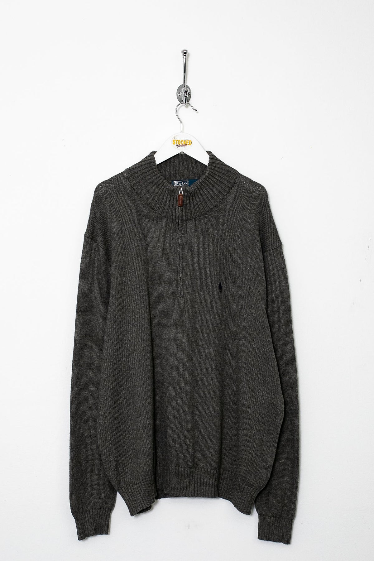 00s Ralph Lauren 1/4 Zip Knit Jumper (L)