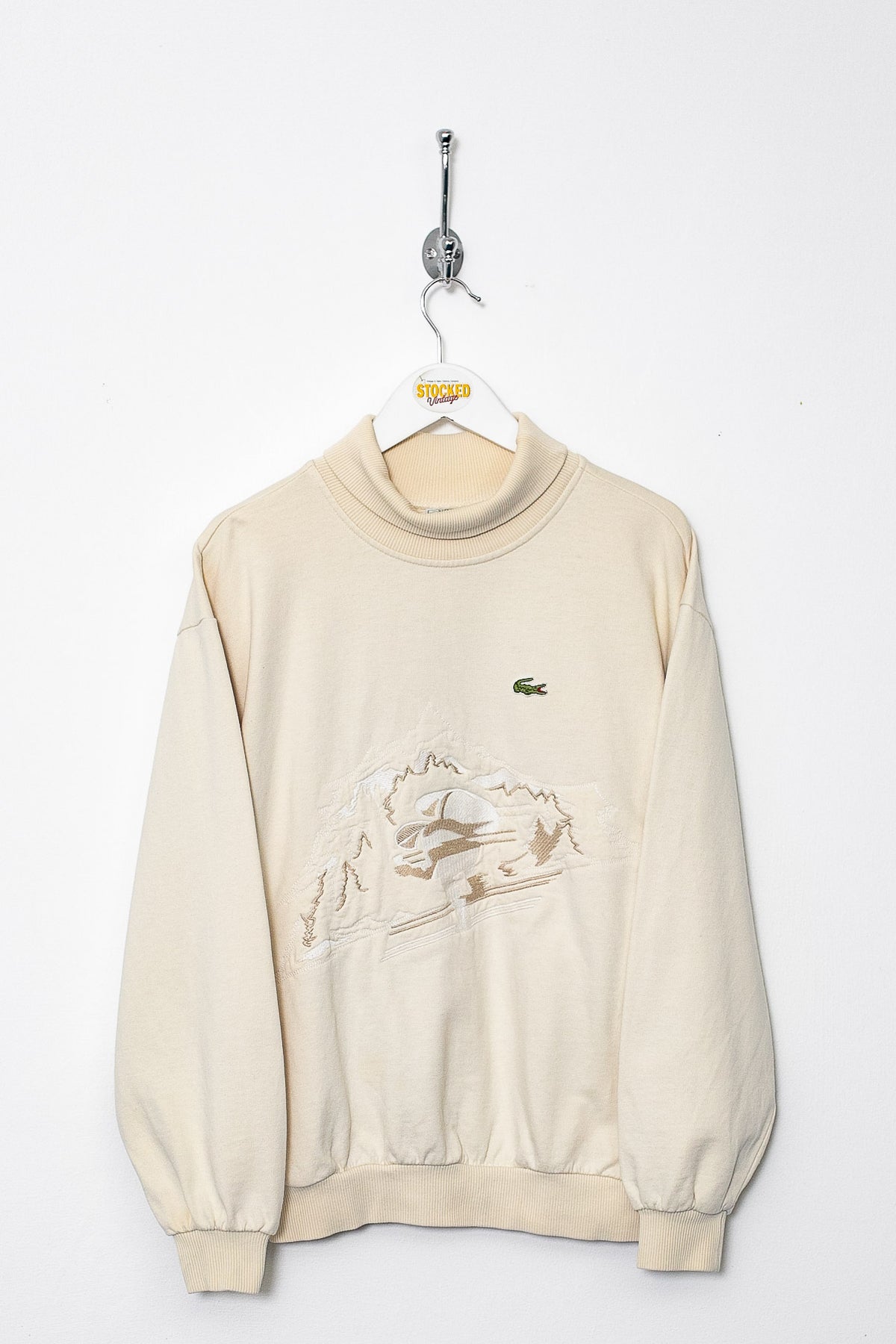 Womens 90s Lacoste Turtle Neck Sweatshirt (S)