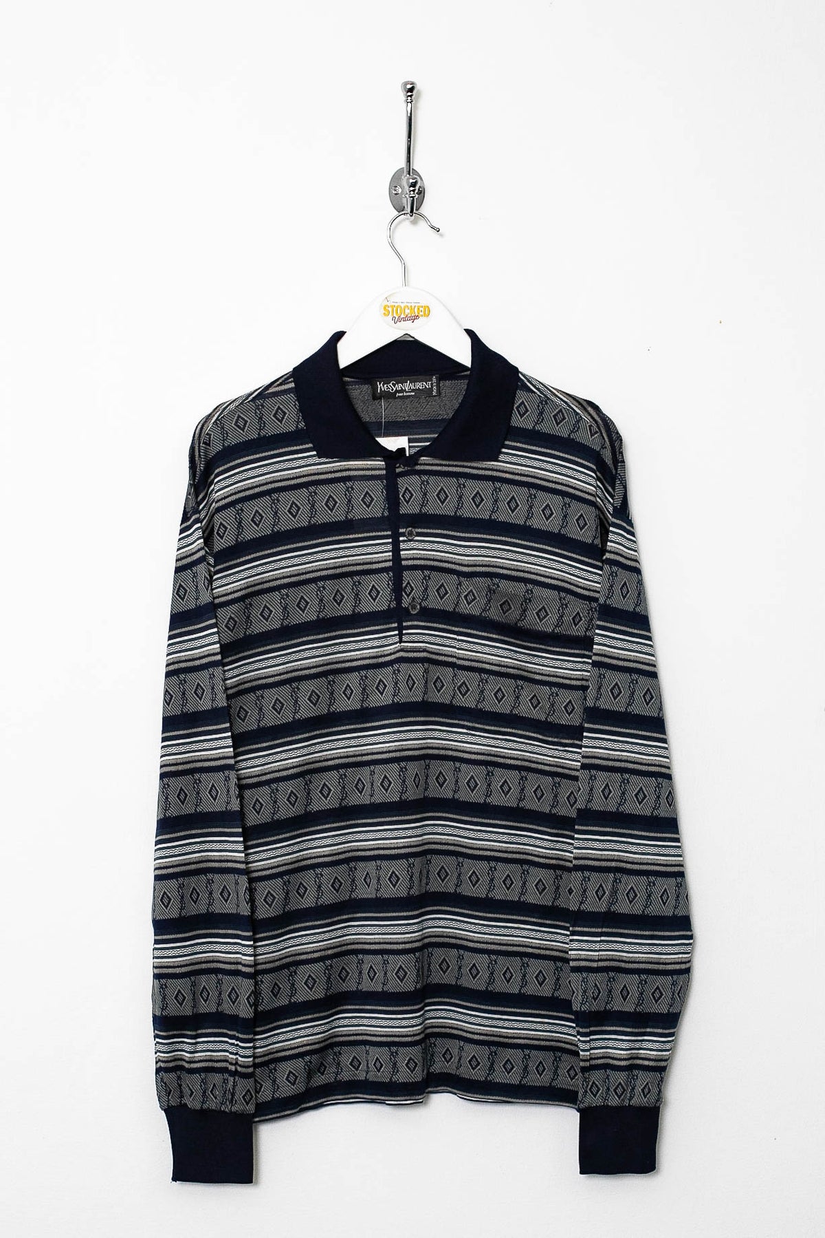 00s YSL Long Sleeve Polo Shirt (M)
