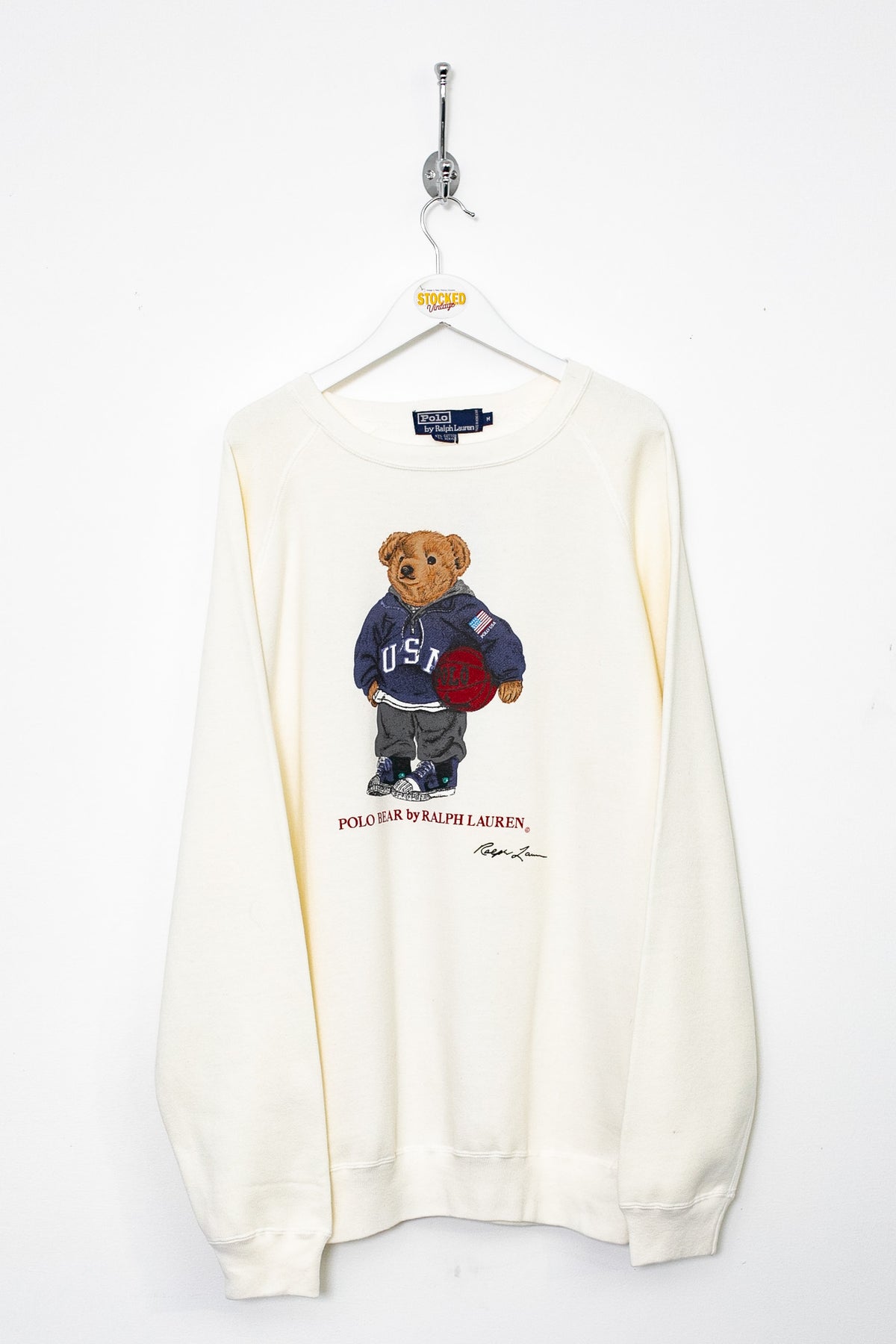 90s Ralph Lauren Polo Bear Sweatshirt (L)