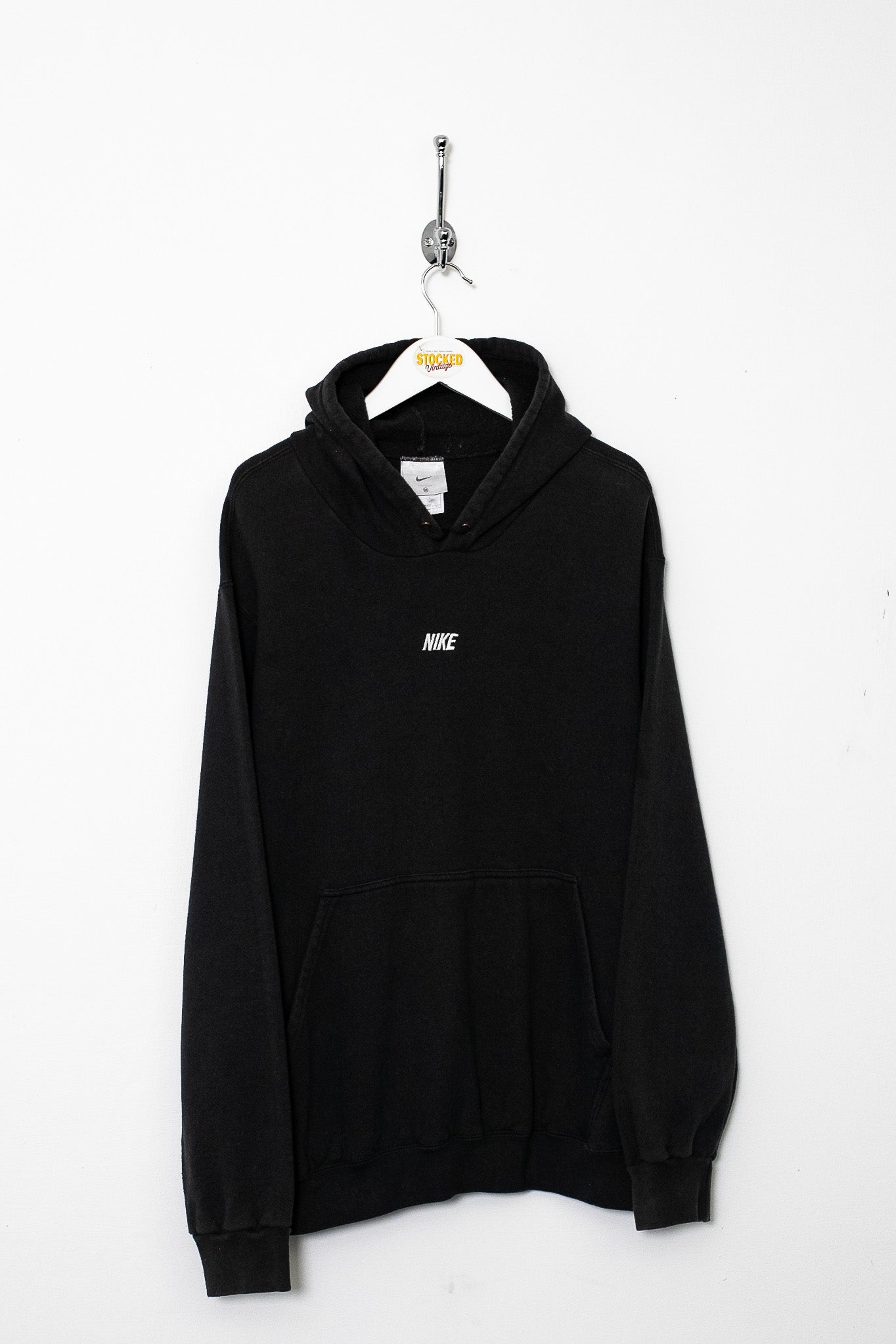 ナイキ 00s NIKE hoodie XL black Vintage Nike Hoodie XL Center Swoosh Logo Y2K Sweatshirt Faded