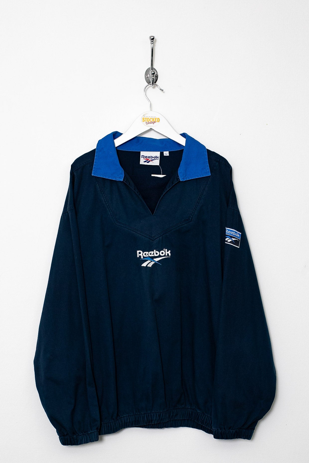 90s Reebok Drill Pullover (L) – Stocked Vintage