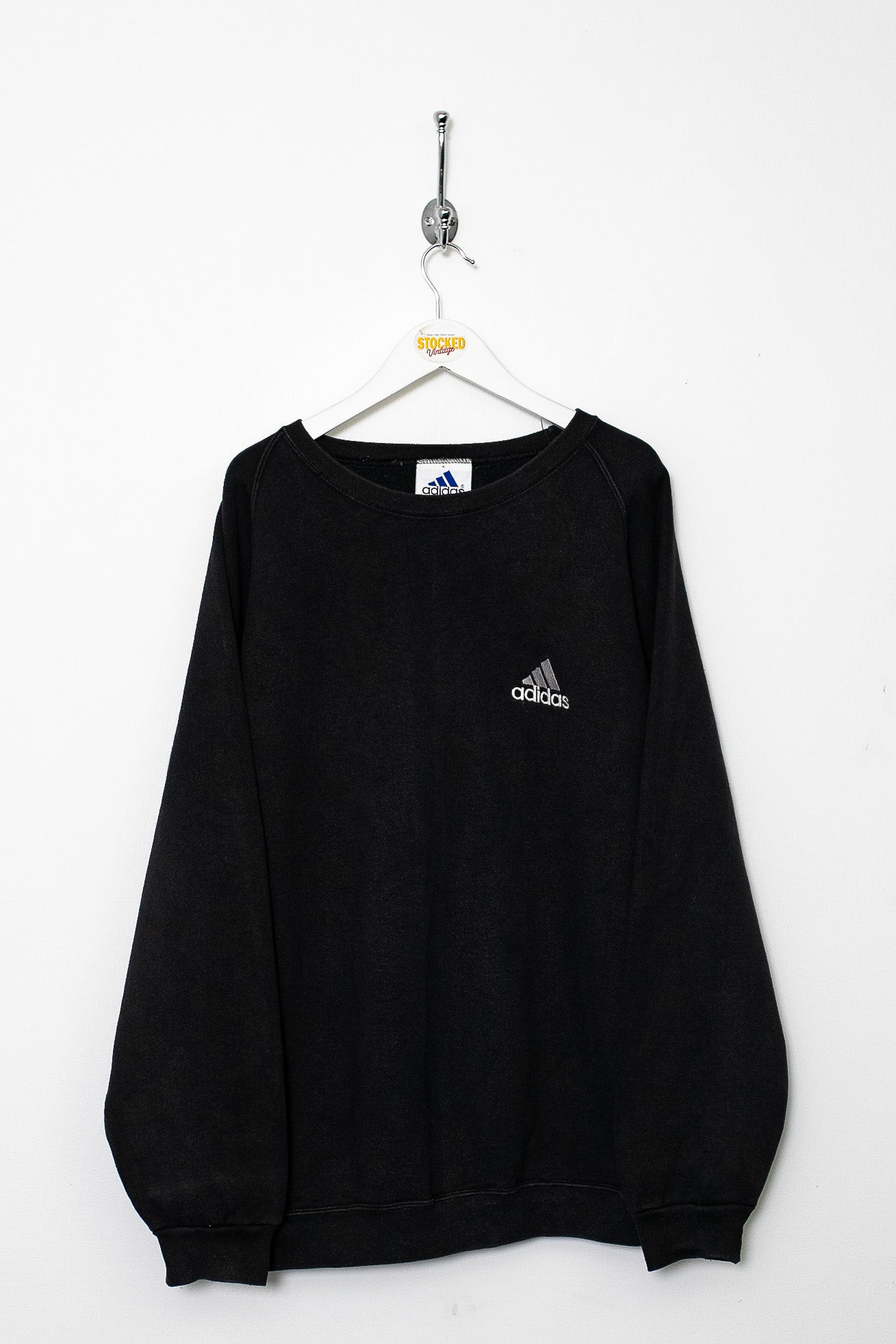 ウェア 90s adidas black pullover Vintage 90's ADIDAS Trefoil Oversize Sweatshirt Adidas Pullover