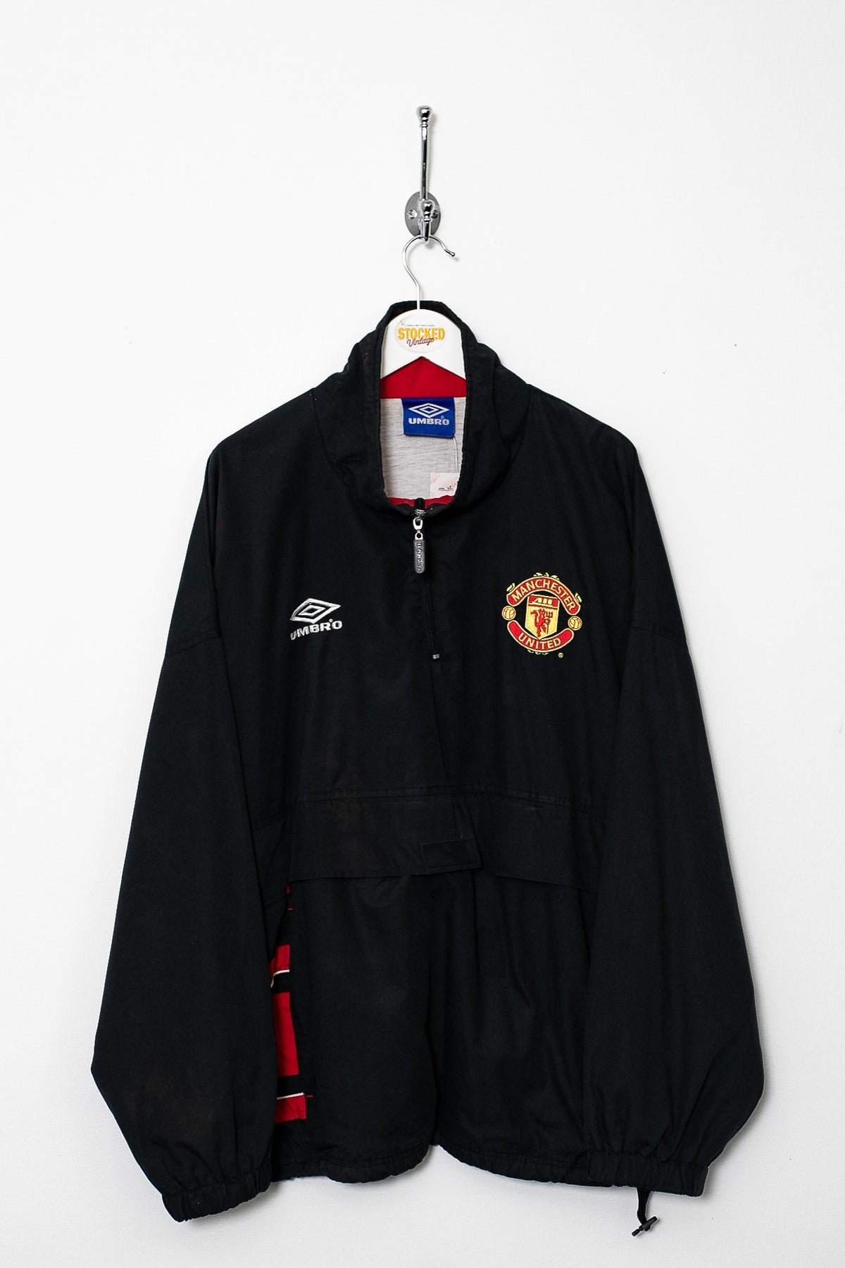 90s Umbro Man U 1/4 Zip Jacket (L)