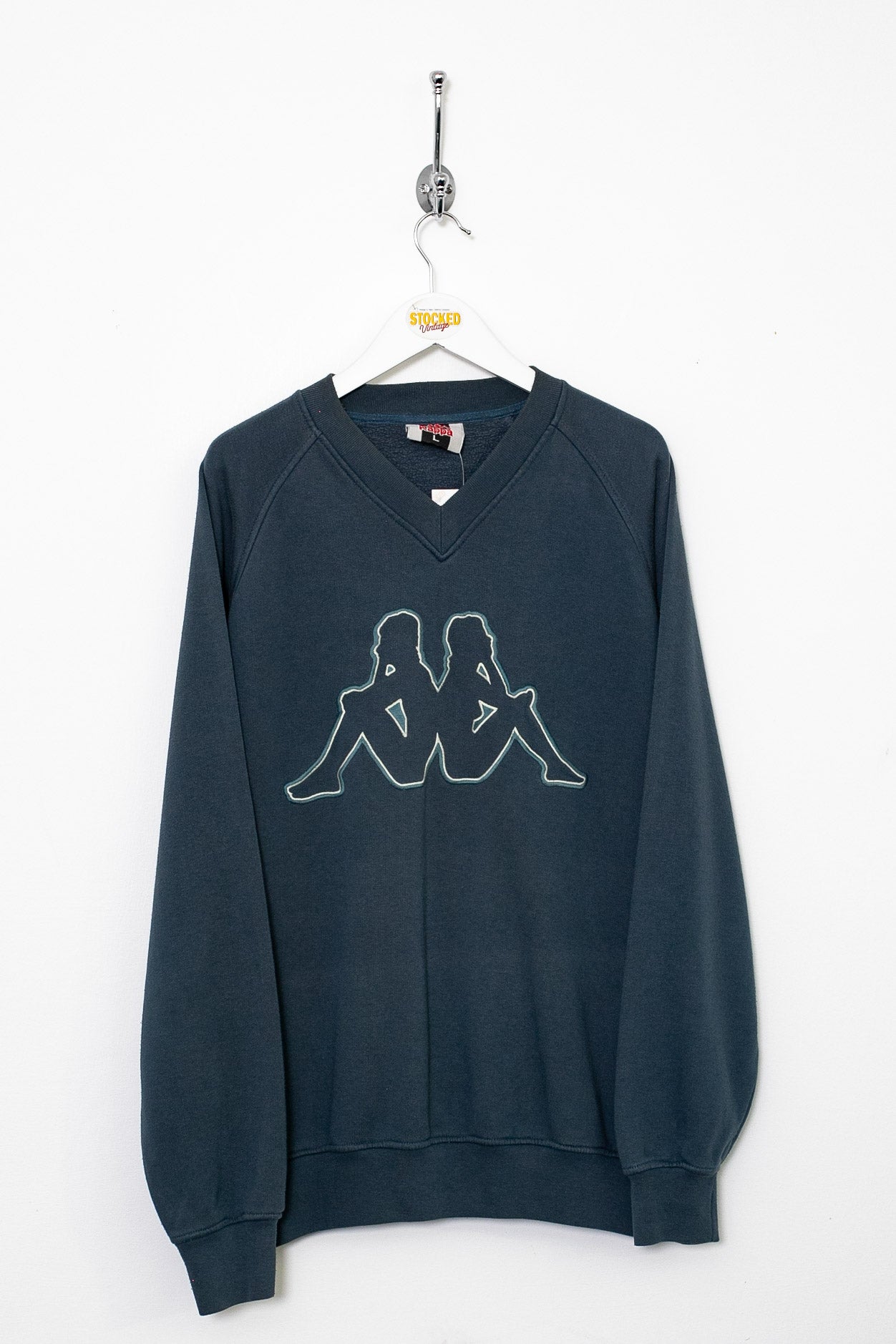 Black kappa sweatshirt hotsell