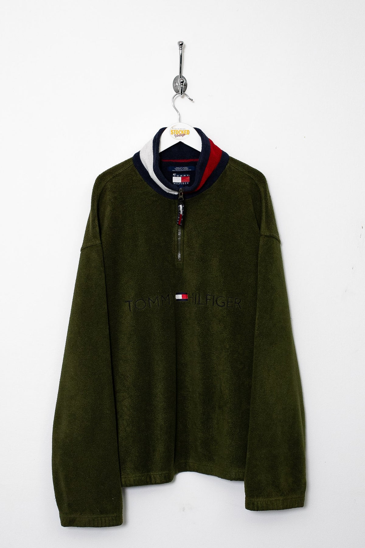 90s Tommy Hilfiger 1/4 Zip Fleece (XL)