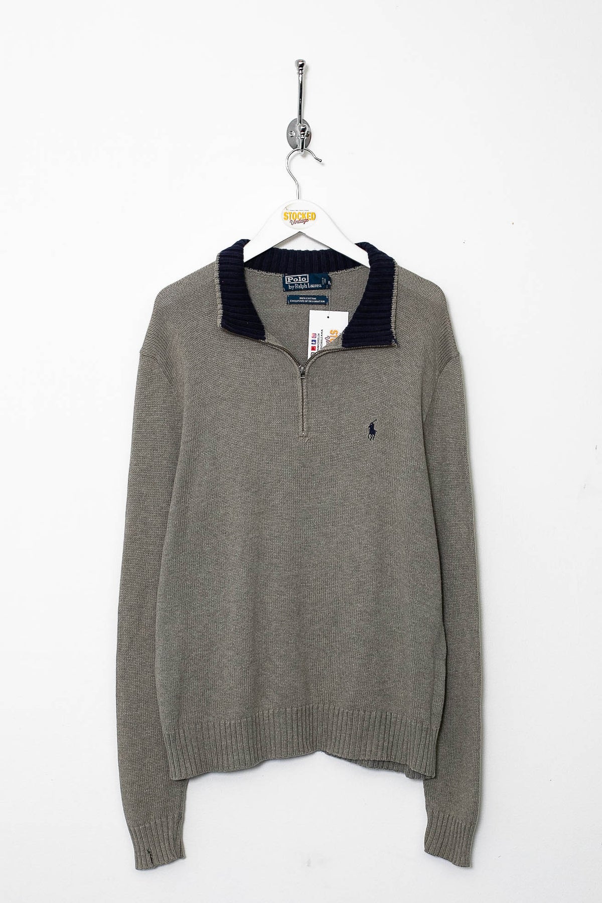 00s Ralph Lauren 1/4 Zip Knit Jumper (M)