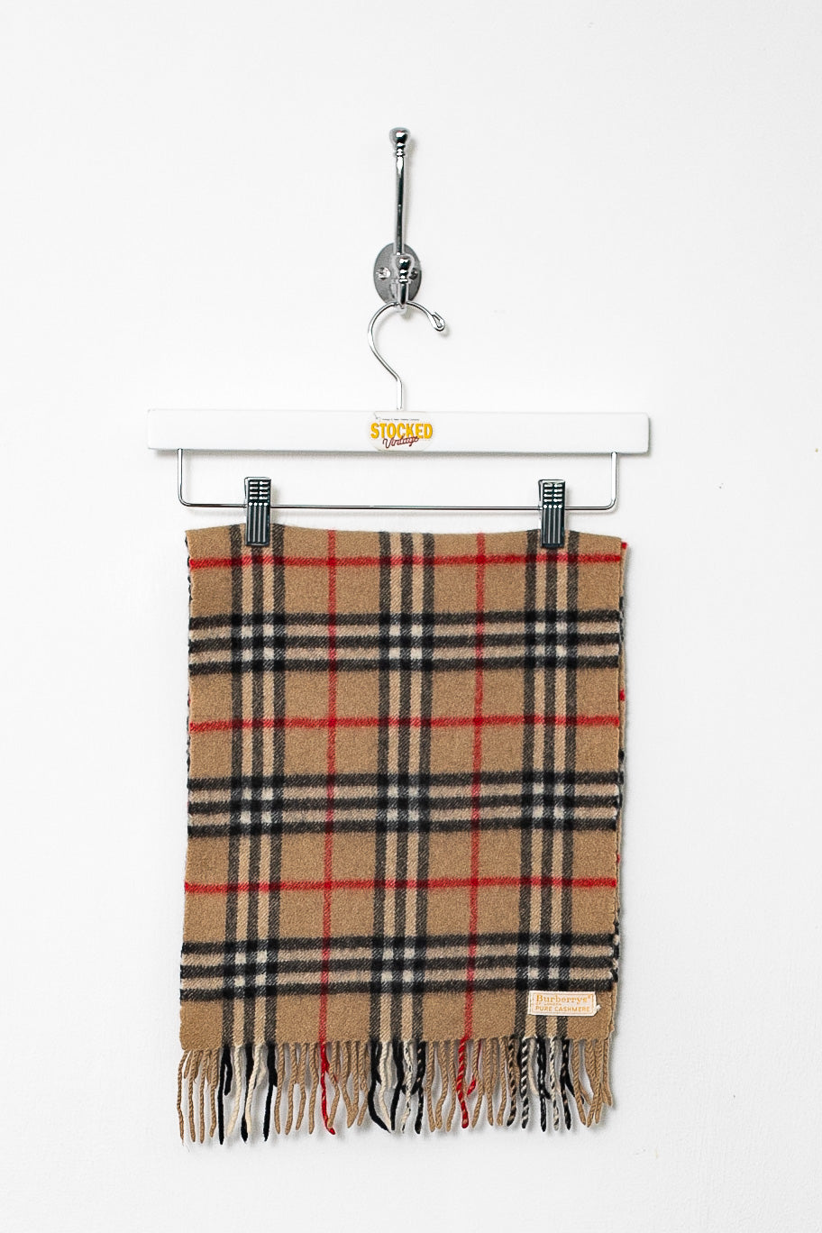 90s Burberry Nova Check Cashmere Scarf